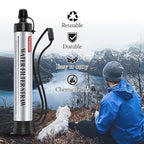 Timain 4-Stage Filtration,High Flow Rate Water Filter Straw,Water Purifier Survival for Emergency Kits,Travel,Camping, Hiking,Fishing,Hunting (1)