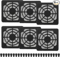 PATIKIL 50mm Fan Filter Grill, 6 Pcs Plastic Ventilation Dustproof Grill Covers Cooling Ventilator with Screws for Industry Workshop Computer Case Refrigerators Air Conditioning, Black
