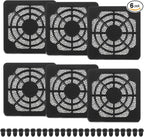 PATIKIL 50mm Fan Filter Grill, 6 Pcs Plastic Ventilation Dustproof Grill Covers Cooling Ventilator with Screws for Industry Workshop Computer Case Refrigerators Air Conditioning, Black