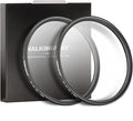 Walking Way 46MM White Pro Mist Diffusion Filter Set - Soft Focus, Dreamy Fog Effect - 2pcs (Mist 1 & 2) for DSLR & Video
