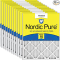 Nordic Pure 16x16x1 (Actual Size: 15 3/4 x 15 3/4 x 3/4) Pleated MERV 10 Air Filters 12 Pack
