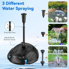 POPOSOAP Pond Filter with 55W Solar Fountain Pump, Solar Pond Filter with 580GPH Pump & Fountain Kit – Outdoor Filter Box with 6.6FT PVC Tubing, Perfect for Koi Ponds, Waterfalls, Water Features