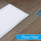 PATIKIL 5.5"x12" Magnetic Vent Cover, 6 Pack Floor Wall Air Registers Cover Strong Magnet Vent Screen Mesh for Blocking Hair Dust Debris, White