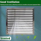 Heat Dissipation Louvered Vent Wall Gable Vents 304 Stainless Steel, Weather-Resistant Air Grille for Shed Barn Generator Box(16x20in/40x50cm)