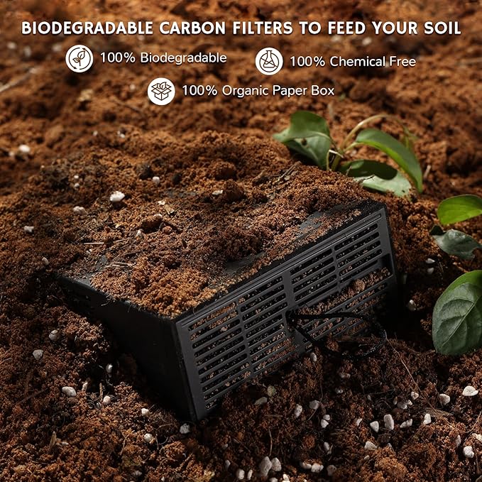 Airthereal Replacement Activated Carbon Filters for Revive R500 and R500-V Electric Kitchen Waste Composter [2-Pack]