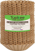 Tupkee Coffee Filters 8-12 Cups - 1200 Count, Basket Style, Natural Brown Unbleached Coffee Filter, Made in the USA