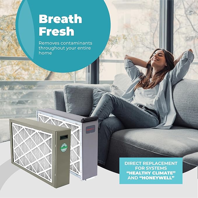 16x20x4 Air Filter Replacement MERV 11, FC100A1003 Pleated HVAC AC Furnace Filters with Wholesalehome Cleaning Cloth, 3-Pack (Actual Size: 15.94 x 19.75 x 4.38 Inches)