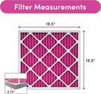 Colorfil 20x20x1 Air Filter (6-Pack) | Made in the USA | Color Changing | Remove Cat and Dog Odor | MERV 8 for Pet Hair Dander and Dust | 19.5"x19.5"x0.75" Exact Size