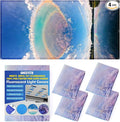 4 Pcs Fluorescent Light Covers - Classroom, Office 4 x 2 Feet Flame Retardant Magnetic Covers for Ceiling Lights Filters (Blue Sky - Rainbow)