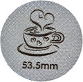 Espresso Puck Screen for 54mm Portafilter Basket, 1.7mm Thickness Made with 316 Stainless Steel, Coffee Machine Reusable Filter for Barista Accessories (54mm）