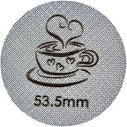 Espresso Puck Screen for 54mm Portafilter Basket, 1.7mm Thickness Made with 316 Stainless Steel, Coffee Machine Reusable Filter for Barista Accessories (54mm）