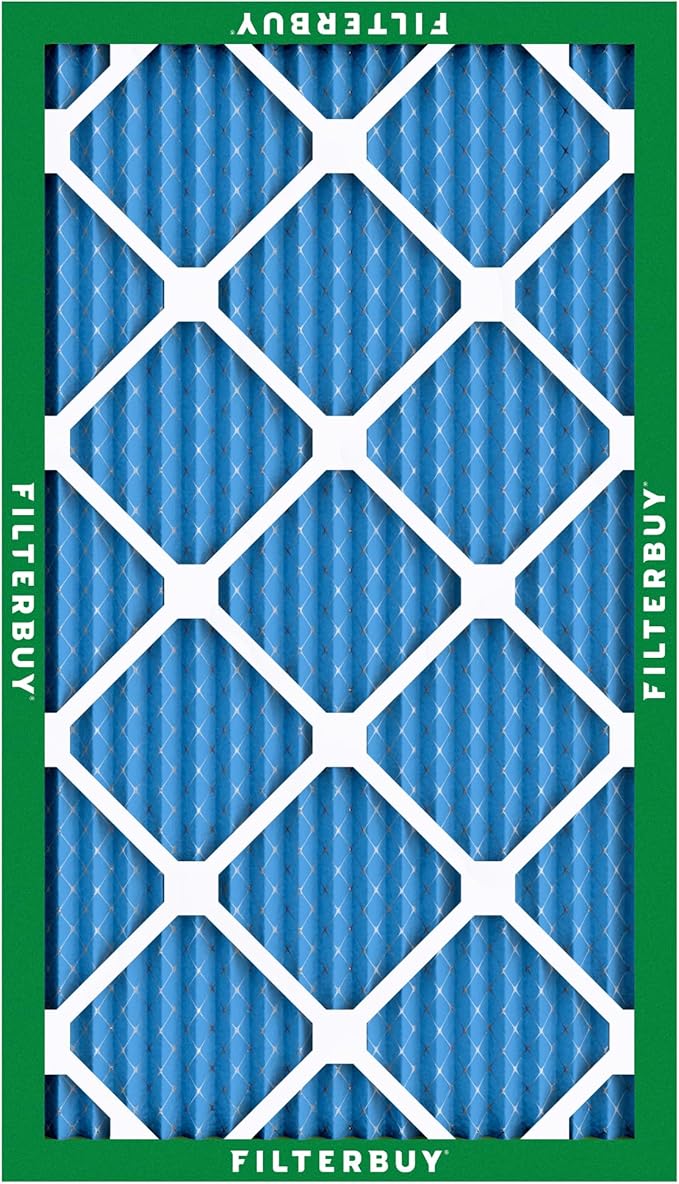 Filterbuy 16x25x1 Air Filter MERV 13 Optimal Smoke & Allergy Defense (3-Pack), Electrostatic Pleated HVAC AC Furnace Filters Replacement, Made in USA (Actual Size: 15.50 x 24.50 x 0.75)