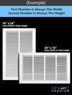 HVAC Premium 22 x 32 Duct Opening Steel Return Air Filter Grille, for 1-inch Filter, Removable Door, Flat Stamped HVAC Vent Cover Grille, Outer Dimensions 24.5 x 34.5