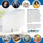 RAYAIR SUPPLY 16x20 Replacement Filter Pads Compatible with Respicaire CG MicroCLean 95 Air Cleaner 16x20 Refills (4 Pack)