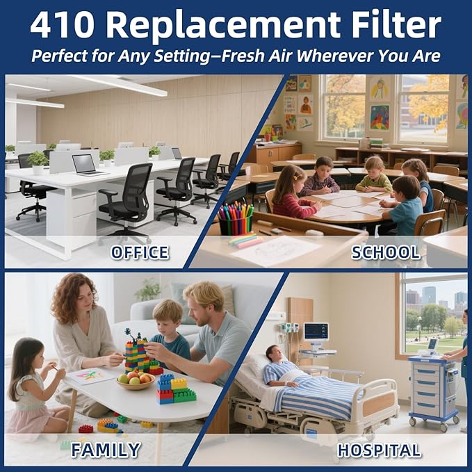 3 Pack, 410 Replacement Air Filter, MERV 11,Actual Size: 16"x28"x4", Nominal Size: 16x25x4, HVAC Furnace Filter, Compatible with AprilAire Models 4400, 3410, 2416, 2410, 1610, 1410