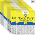 Nordic Pure 12x24x1 (Actual Size: 11 1/2 x 23 1/2 x 3/4) Pleated MERV 10 Air Filters 24 Pack