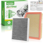 Engine+Cabin Air Filters Fit for 2021-2026 Chrysler Grand Caravan V6 (3.6L Gas), 2017-2026 Pacifica V6 (3.6L Flex/Gas) Engine Air Filter Replacement Car Accessories CA12091 68214516AA CF12283