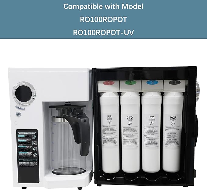 ROPOT PCF Filter Compatible with Bluevua RO100ROPOT RO100ROPOT-UV