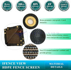Ifenceview 6'x1' to 6'x100' Brown Shade Cloth Panels Fence Privacy Screen Fabric Mesh Net for Construction Site Yard Driveway Garden Railing Pool Balcony Canopy Awning 160 GSM (6' x 78')