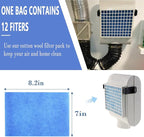 Indoor Dryer Vent Filter for FUNMAS Indoor Dryer Polyester Fiber Filter for Better vent replacement filters -12 Pack