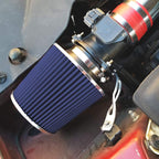 Mortar Aftermarket Auto Air Filter Replacement - Car Enthusiast Class Universal Cold Air Intake Gulps in More Air for More Engine Power & Passionate Induction Sound, 3.25 In, Blue