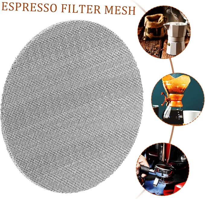 Luxshiny 4pcs Espresso Filter Screen Stainless Filter Mesh for Use Easy to Clean Prevents from Sticking