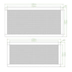 140mm Fan Filter,HFEIX Computer Case Dustproof Magnetic Frame Mesh Black 2Pack(140x280mm)