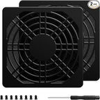 Dust Filter PC 80mm Cooling Fan Filter Dustproof Cover, 2 Pack PC Case Fan Grill ABS Protective Dust Guard Mesh Cover with Screws for Computer Case Cooling Fans, Effective Dust Protection