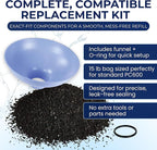 IPW Industries Inc. - Activated Carbon Coconut Shell for Pelican PC600-R and Whole House Water Filter, Granular Carbon Media with Funnel, 15 lbs