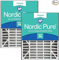 Nordic Pure 20x25x5 (Actual Size: 19 3/4 x 24 1/4 x 4 7/8) Air Bear Replacement 266649-102 MERV 14 Air Filters 2 Pack
