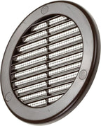 Vent Systems 4" Inch (Opening Dimensions) - Pack of 5 - Brown Soffit Vent Cover - Plastic Round Air Vent Grille - Built-in Mesh Screen - HVAC Register Louver for Bathroom, Home, Kitchen