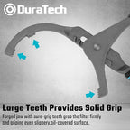DURATECH Oil Filter Wrench Set, 9" & 12" Oil Filter Removal Tools, Pliers for Cars, Trucks, Motorcycles