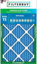Filterbuy 13.5x24.5x1 Air Filter MERV 13 Optimal Smoke & Allergy Defense (1-Pack), Electrostatic Pleated HVAC AC Furnace Filters Replacement, Made in USA (Actual Size: 13.50 x 24.50 x 0.75)