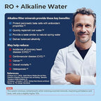 iSpring RO5004F-AK Alkaline Reverse Osmosis Water Filter with UV, SGS Tested PFAS and TDS Reduction, 500 GPD, pH+, 2:1 Pure to Drain Tankless Remineralization RO System Under Sink, Filter Life Monitor