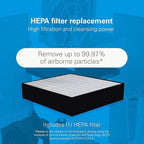 Daikin Room Air Purifier Bundle, HEPA Air Purifier with Pre-filter, Carbon, and UVC LED Light Filtration, Zero Ozone, CARB Certified, Includes 1 set of Replacement Filters