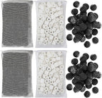 Flexzion Fish Tank Filter Media - Bio Balls for Aquarium Filter, Ceramic Rings & Activated Carbon Pellets in Mesh Bags - Biological, Chemical, & Mechanical Filtration Fresh & Saltwater Aquarium, 2 Set