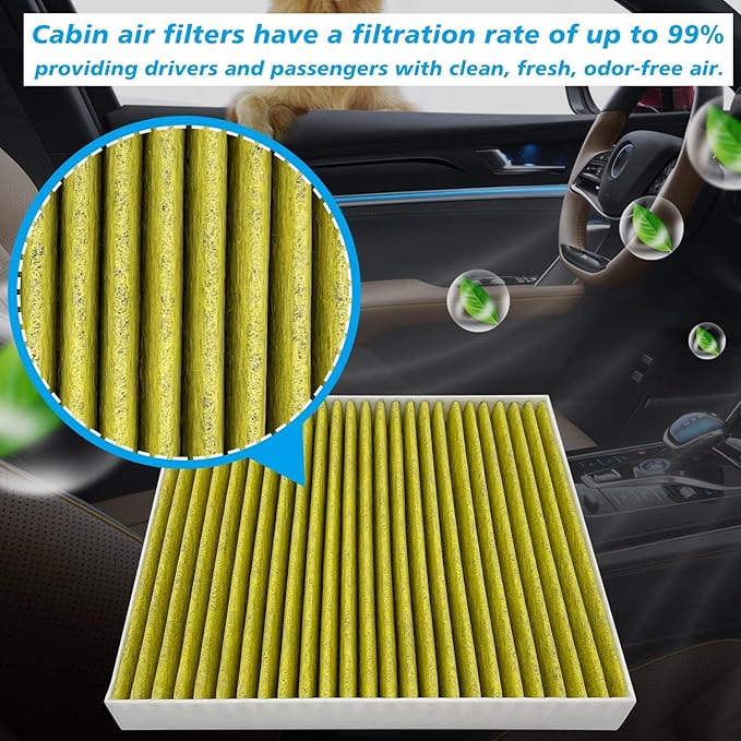 Cabin Air Filter JMF79 2008-2021 Fit for Azera, Santa Fe, Sonata, Captiva Sport, Equinox, Terrain, Cadenza, Optima, Sedona, Vue, CF11819, 3SF79-AQ000, 97133-3SAA0, 2TF79-AQ000, 3RF79-AQ000