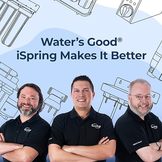 iSpring WGB22B-PB 2-Stage Whole House Water Filter System with 20" x 4.5" Sediment, Carbon, and Lead Reducing Water Filters, Model: WGB22B-PB