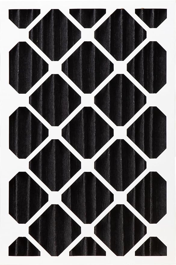 Nordic Pure 18x24x4 (Actual Size: 17 1/2 x 23 3/8 x 3 5/8) Pure Carbon Pleated Odor Reduction Merv 8 Furnace Filters 2 Pack