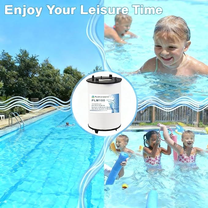 Savener® 27002-0100S Pool Filter Cartridges, Replaces Sta-Rite 27002-0100S Pool and Spa D.E. Filter, Compatible with Sta-Rite PLM100 and System 2 Modular Media, with Air Bleed Assembly, 100 Sq. Ft