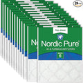 Nordic Pure 16x16x1 (Actual Size: 15 3/4 x 15 3/4 x 3/4) Poly Green MERV 6 AC Furnace Air Filters – Reduces Dust, Pollen, Pet Dander & Allergens – 24-Pack