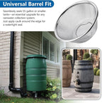 5" Rain Barrel Screen Kit with Hole Saw Tool - Complete Aluminum Mesh Cover & DIY Filter for Easy Rainwater Collection from Gutters