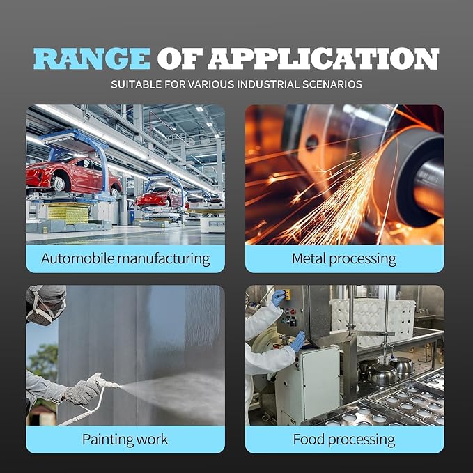 3/4" NPT Industrial Grade 4 Stage Gas Drying System, Coalescing Filter, Desiccant Dryer, Auto Drain, Compatible with Paint Spray, Plasma Cutter (Auto Version)