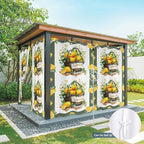 Lemon Outdoor Curtains for Patio Lemons Baskets Summer Tropical Plant Waterproof Outside Curtains with Grommet Top Weatherproof Curtain for Cabana Pergola Gazebo, 2 Pack, 54" W x 84" L