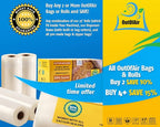 100 Vacuum Sealer Bags: Quart Size (8" x 12") by OutOfAir Works With FoodSaver & Other Machines - 33% Thicker BPA Free, Commercial Grade, 8 x 12 inches