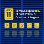 AprilAire 410 Replacement Filter for AprilAire Whole House Air Purifiers - MERV 11, Clean Air & Dust, 16x25x4 Air Filter (Pack of 8)