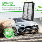 Engine+Cabin Air Filters Kit Fit for 2020-2025 2026 Kia Telluride 3.8L, 2019-2020 Hyundai Santa Fe 2.0L 2.4L Engine Air Filter Set Automotive Accessories Replacement 971333M000 CA11943