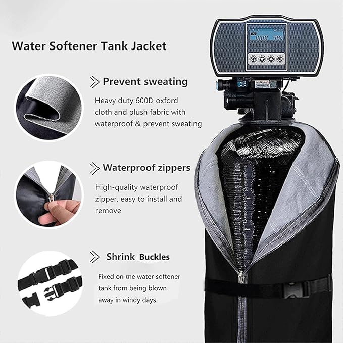 Water Filter Tank Cover – Thick Protective Housing Wrap, All Weather Equipment Jacket, Sun Blocking Surfaces | Plumbing System Enclosure for Outdoor Units, Garden, Environmental Exposure Protection