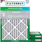 Filterbuy 28x30x2 Air Filter MERV 8 Essential Dust & Allergy Defense (3-Pack), Electrostatic Pleated HVAC AC Furnace Filters Replacement, Made in USA (Actual Size: 27.75 x 29.75 x 1.75)