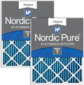 Nordic Pure 16x20x1 (Actual Size: 15 1/2 x 19 1/2 x 3/4) Pleated MERV 7 Air Filters 2 Pack